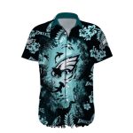 Philadelphia Eagles Deep Sea Shark Pattern Hawaiian Shirt