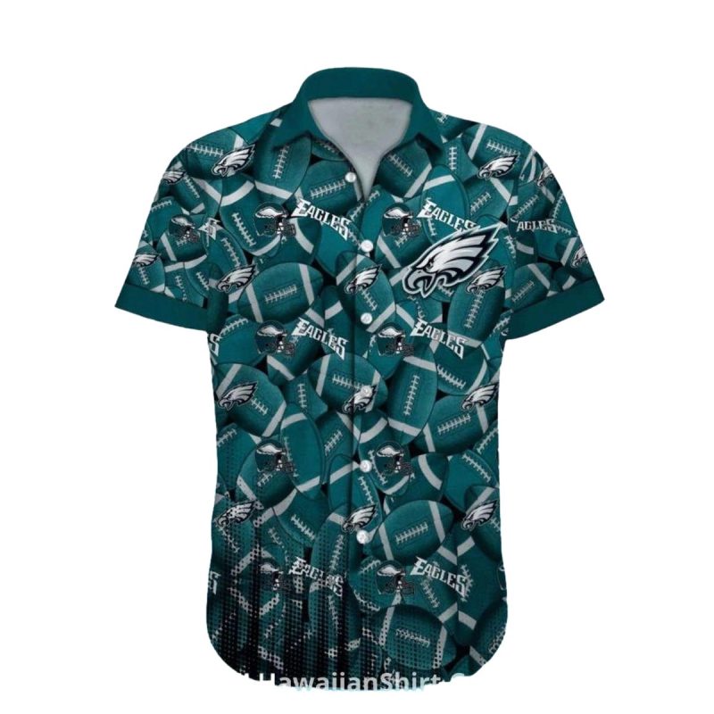 Philadelphia Eagles Hawaiian Shirt Football Ball Pattern Design 1 3 1024X1024 1