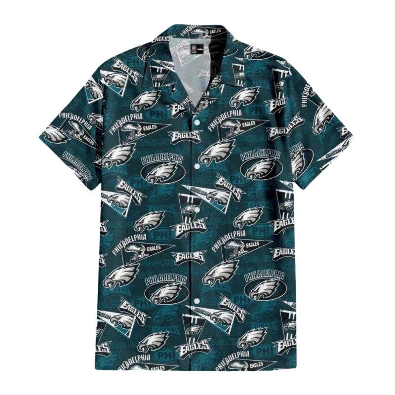 Philadelphia Eagles Hawaiian Shirt Logo Collage Print 1 3 1024X1024 1