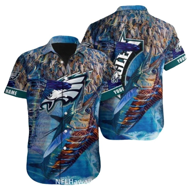 Philadelphia Eagles Hawaiian Shirt Marlin Fish Ocean Theme 1 3 1024X1024 1