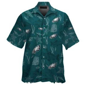Philadelphia Eagles Ocean Coral Hawaiian Shirt