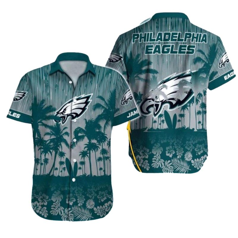Philadelphia Eagles Hawaiian Shirt Palm Tree Silhouette Sunset 1 3 1024X1024 1
