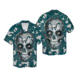 Philadelphia Eagles Sugar Skull Hawaiian Shirt