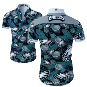 Philadelphia Eagles With Coconuts And Greenery Hawaiian Shirt