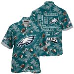 Philadelphia Eagles Coconut And Palms Trees Hawaiian Shirt