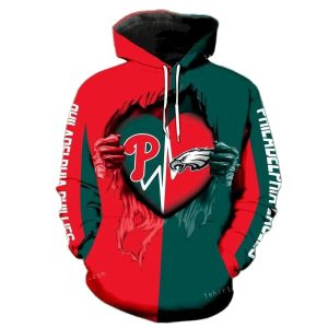 Philadelphia Eagles Heart All Over Print All Over Print Hoodie