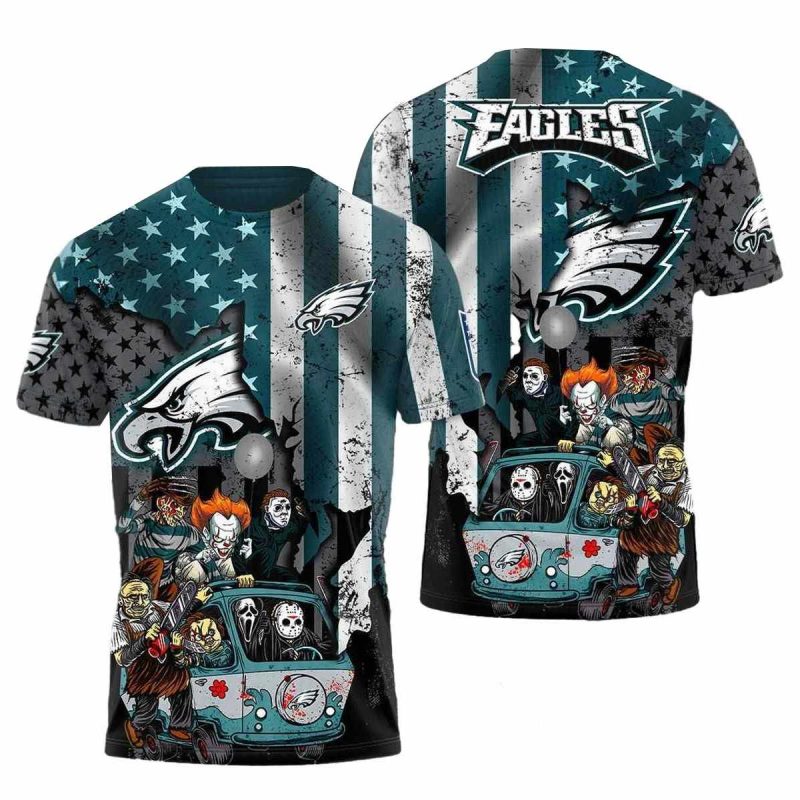 Philadelphia Eagles Honor Halloween Aop Tshirt