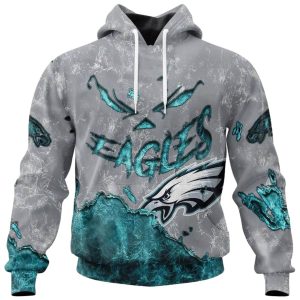 Personalized Philadelphia Eagles Devil Eyes All Over Print Hoodie