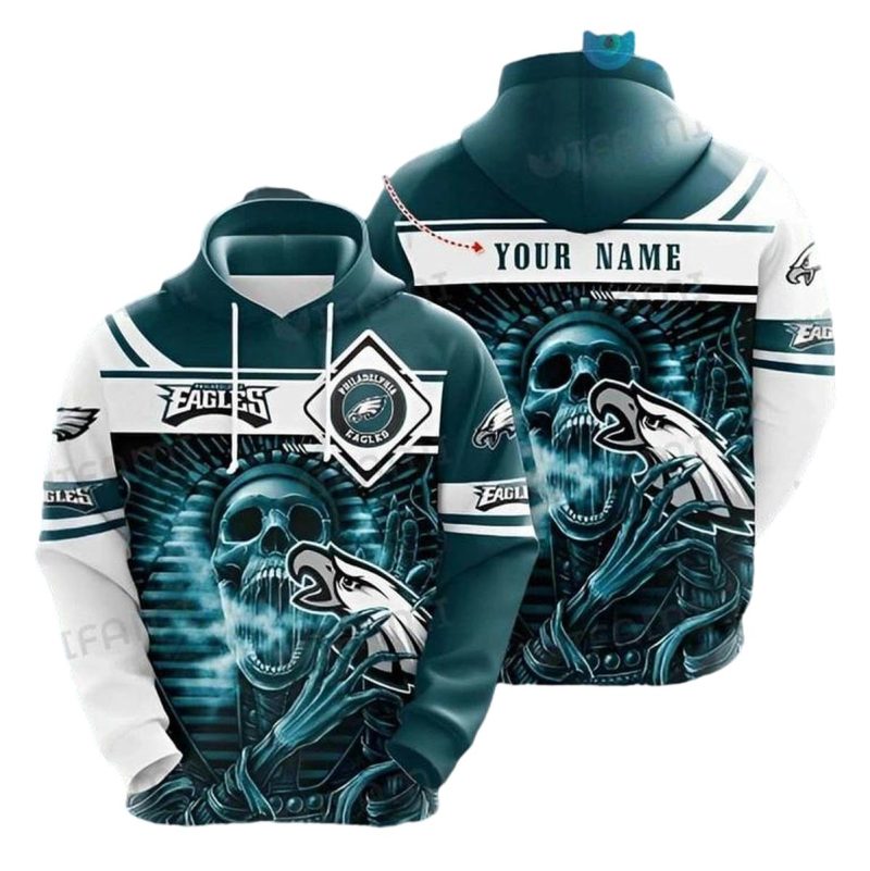 Philadelphia Eagles Hoodie 3D Egyptian Skull Custom Logo Philadelphia Eagles Gift 0 768X768 1