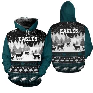 Philadelphia Eagles Ugly Christmas Pattern All Over Print Hoodie