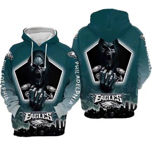 Philadelphia Eagles Skyline The Death Green All Over Print Hoodie