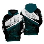 Philadelphia Eagles White Green All Over Print Hoodie