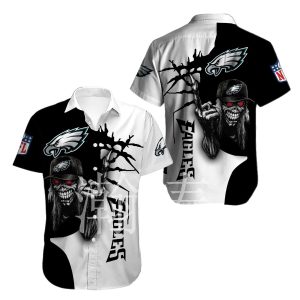 Philadelphia Eagles Iron Skull Halloween AOP T-Shirt