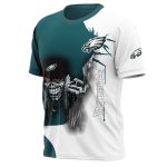 Philadelphia Eagles Iron Skull Hat White AOP T-Shirt