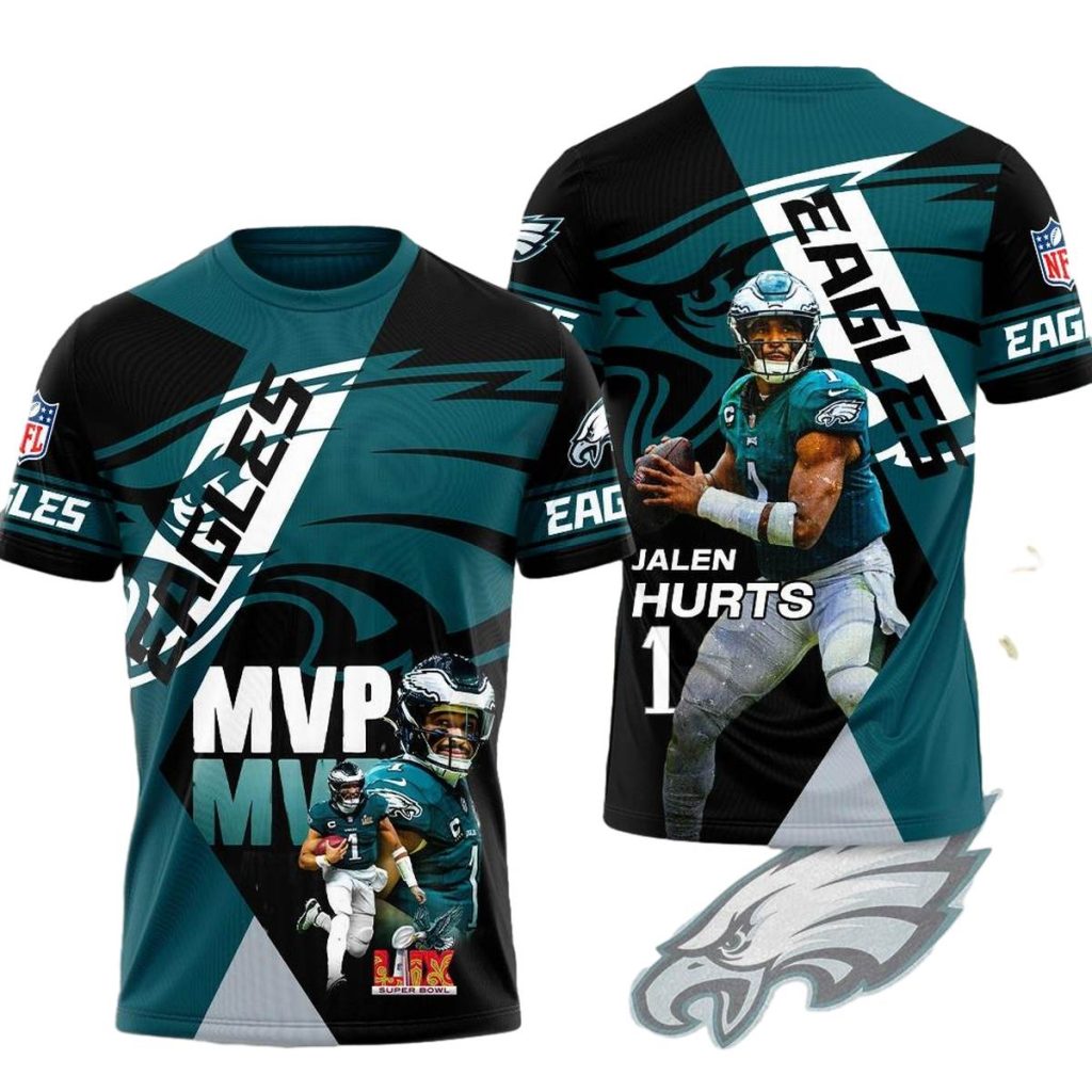Philadelphia Eagles Jalen Hurts 1 Mvp Aop T Shirt