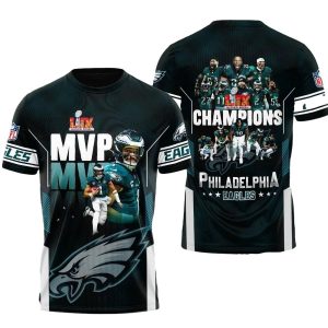 Philadelphia Eagles Jalen Hurts MVP AOP T-Shirt