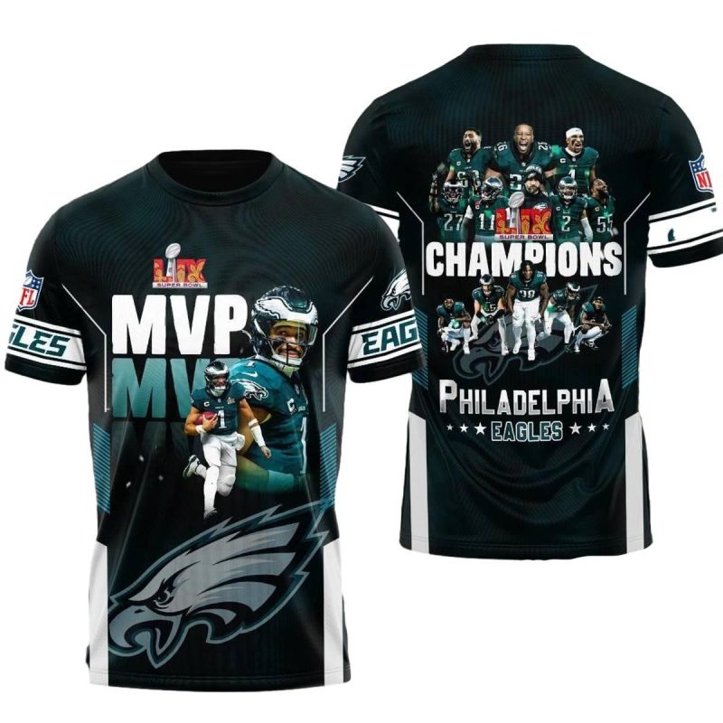 Philadelphia Eagles Jalen Hurts Mvp Aop Tshirt