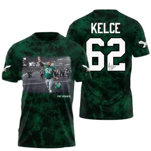 Philadelphia Eagles Kelce 62 Pay Homage AOP T-Shirt