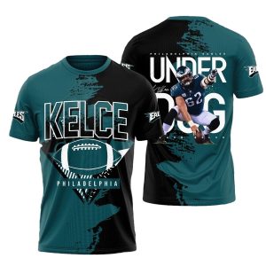 Philadelphia Eagles Kelce 62 Under Dog AOP T-Shirt