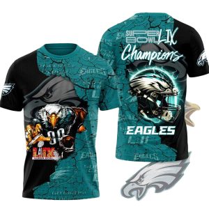 Philadelphia Eagles LIX Champions Mascot AOP T-Shirt
