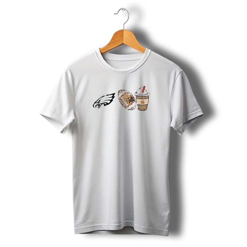 Philadelphia Eagles Leopard Football Fall Season Pumpkin Cup T Shirt T Shirt 1 1
