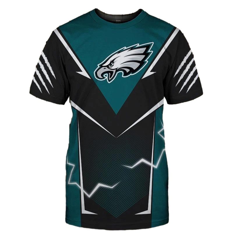 Philadelphia Eagles Lightning Graphic Black And Green 1