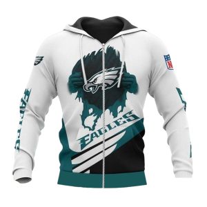 Philadelphia Eagles Logo In My Heart All Over Print Hoodie