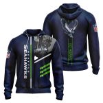 Philadelphia Eagles Logo Go Hawks All Over Print Hoodie