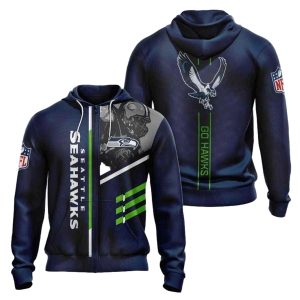 Philadelphia Eagles Logo Go Hawks All Over Print Hoodie