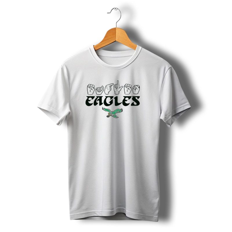 Philadelphia Eagles Love Sign Asl Hand Sign With Flying Eagle T Shirt T Shirt 1 1