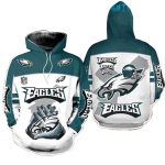 Philadelphia Eagles Mens All Over Print Hoodie Football Helmet Gloves All Over Print Hoodie