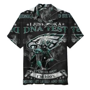 Philadelphia Eagles Midnight Green DNA Test Hawaiian Shirt