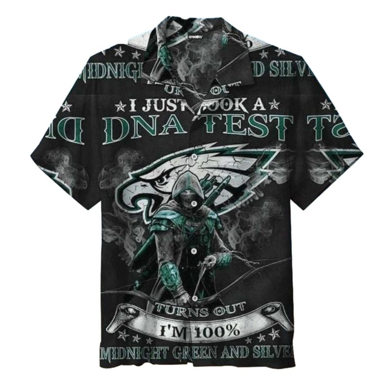 Philadelphia Eagles Midnight Green Dna Test Hawaiian Shirt 1 3 1024X1024 1