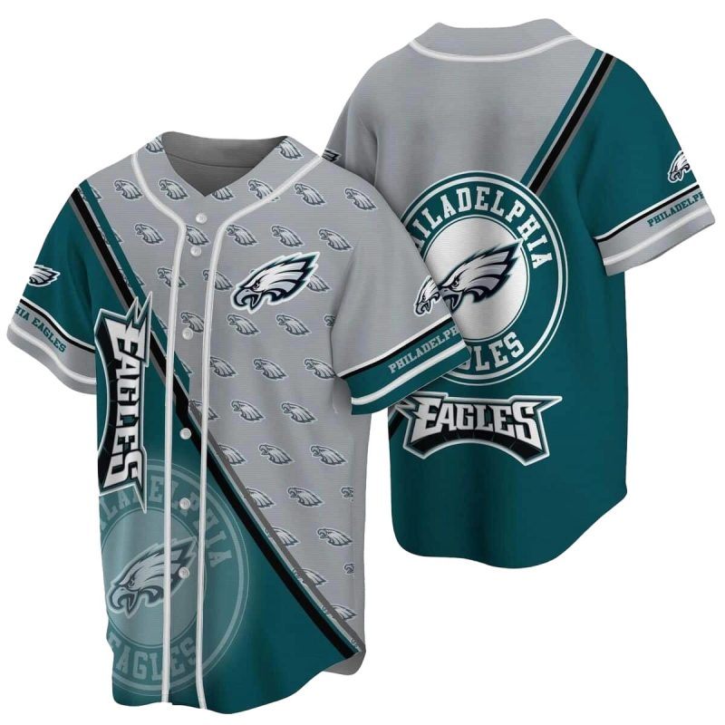 Philadelphia Eagles Multi Logo Baseball Jersey 1