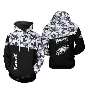 hiladelphia Eagles Camo Veteran Team All Over Print Hoodie