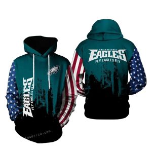 Philadelphia Eagles Flag Of The United States All Over Print Hoodie