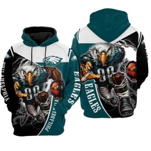 Philadelphia Eagles Mascot Cool Eagle All Over Print Hoodie