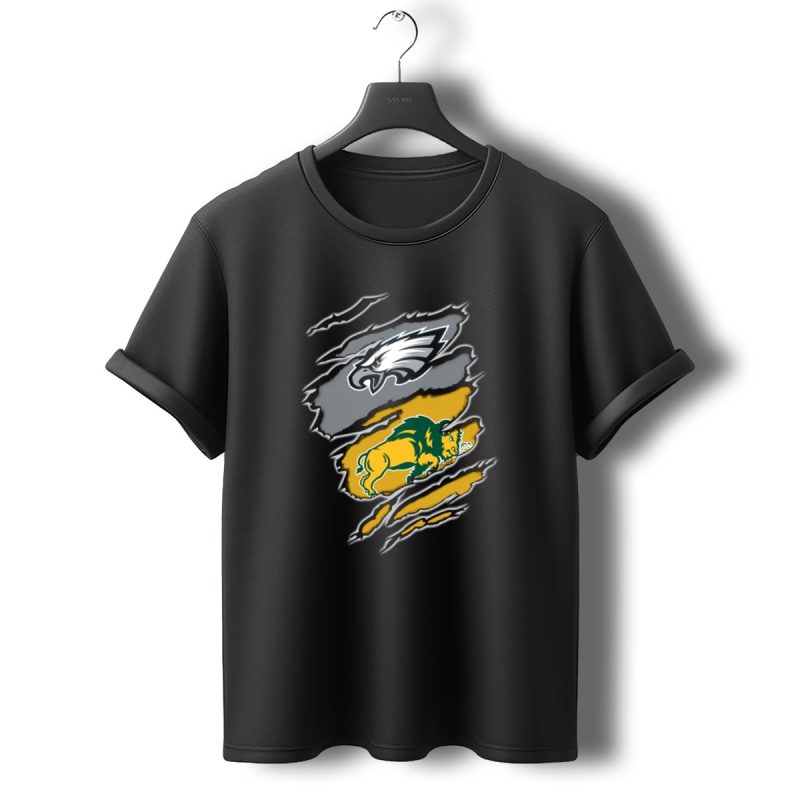 Philadelphia Eagles North Dakota State Bison Fans T Shirt T Shirt 0 1