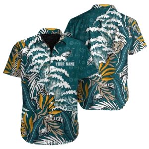 Philadelphia Eagles Ocean Wave Hawaiian Shirt