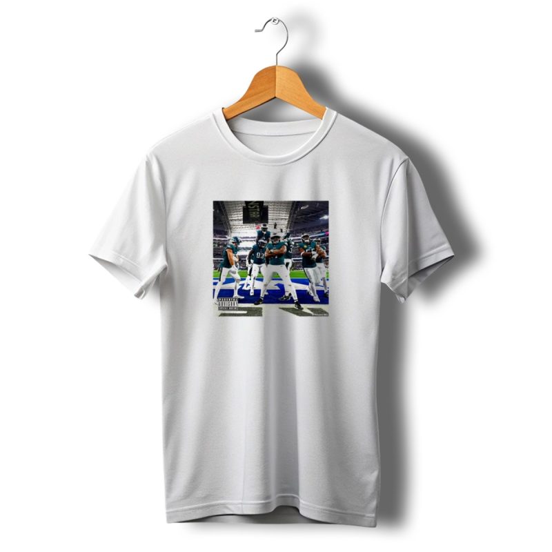 Philadelphia Eagles Parental Advisory End Zone Celebration Album Cover T Shirt T Shirt 1 1