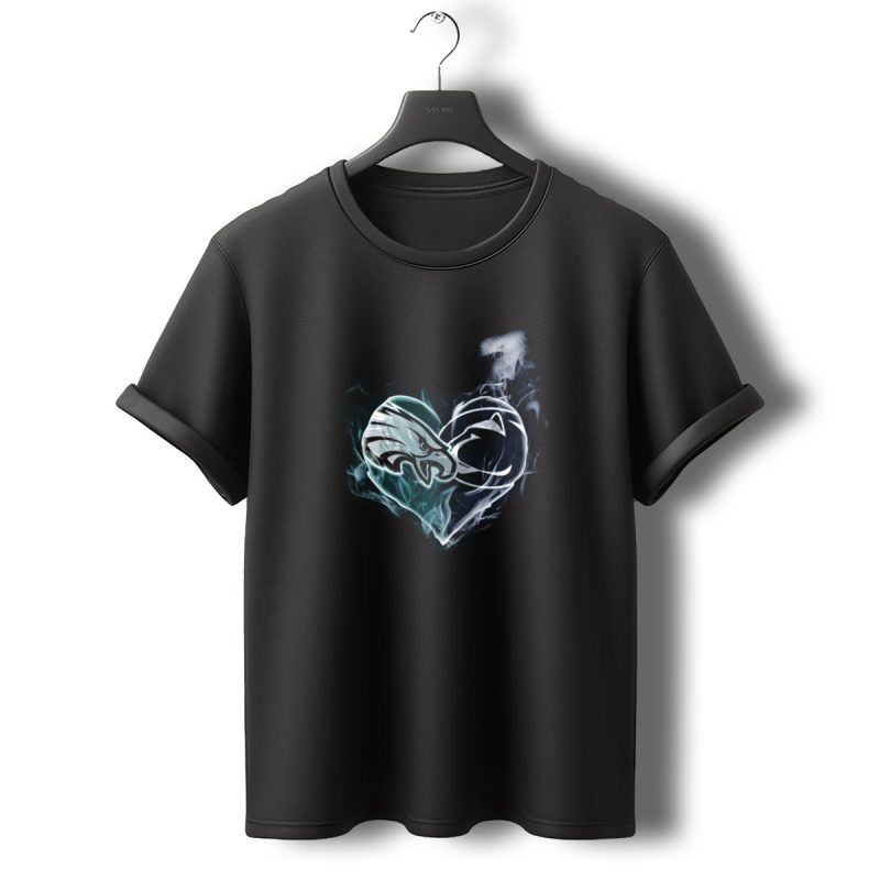 Philadelphia Eagles Penn State Nittany Lions Heart Smoke T Shirt T Shirt 0 1