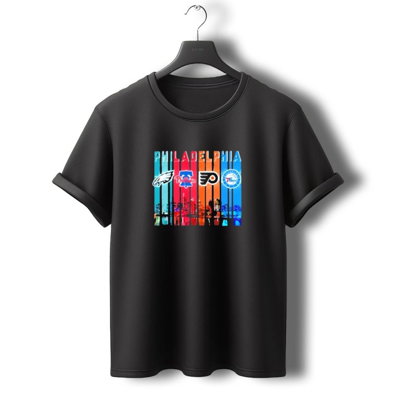 Philadelphia Eagles Phillies Flyers 76Ers Sports 2025 T Shirt T Shirt 0 1