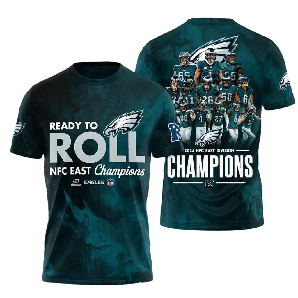 Philadelphia Eagles Ready To Roll East Champions Aop Tshirt