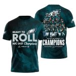Philadelphia Eagles Ready To Roll East Champions AOP T-Shirt