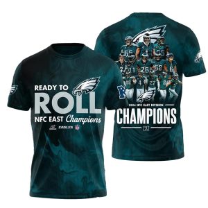 Philadelphia Eagles Ready To Roll East Champions AOP T-Shirt