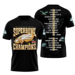 Philadelphia Eagles Sb Champions 2025 Gold Logo AOP T-Shirt