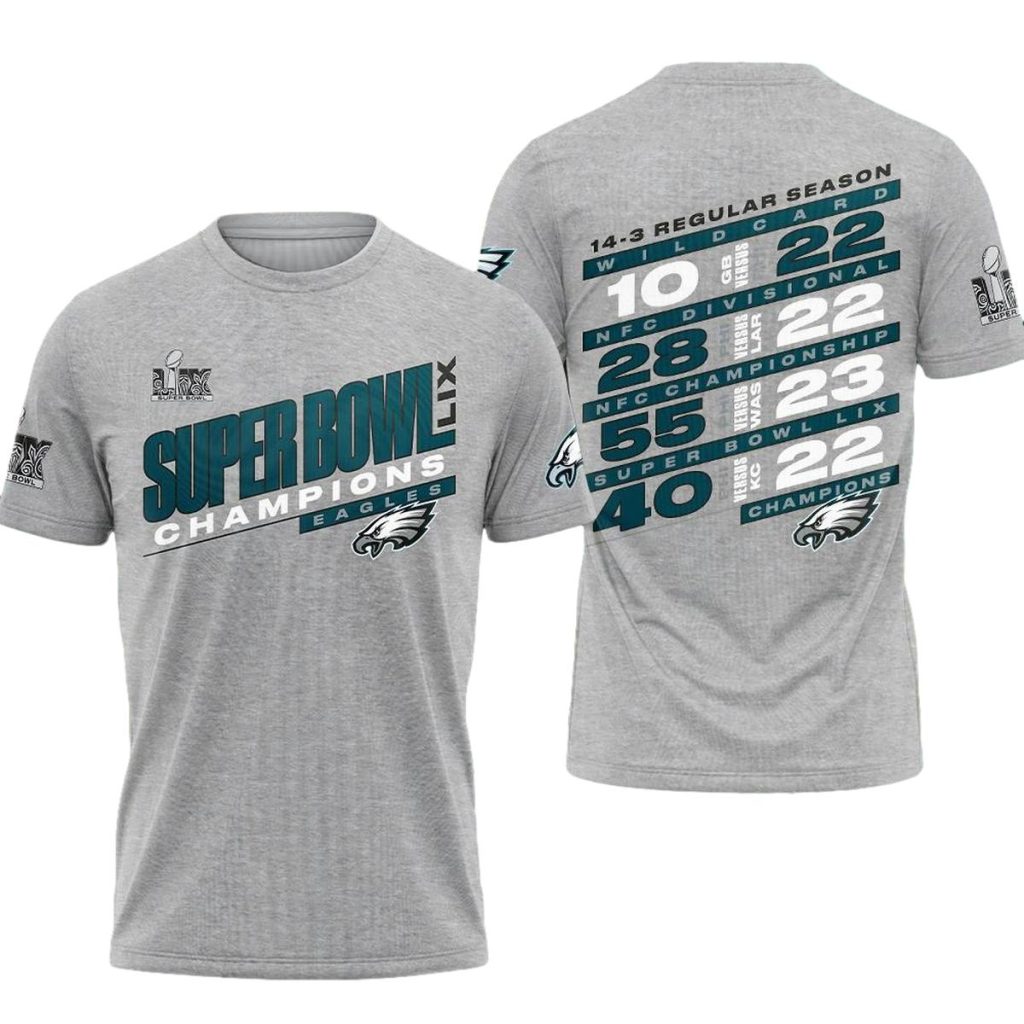 Philadelphia Eagles Sb Champions 22 28 55 40 Aop Tshirt
