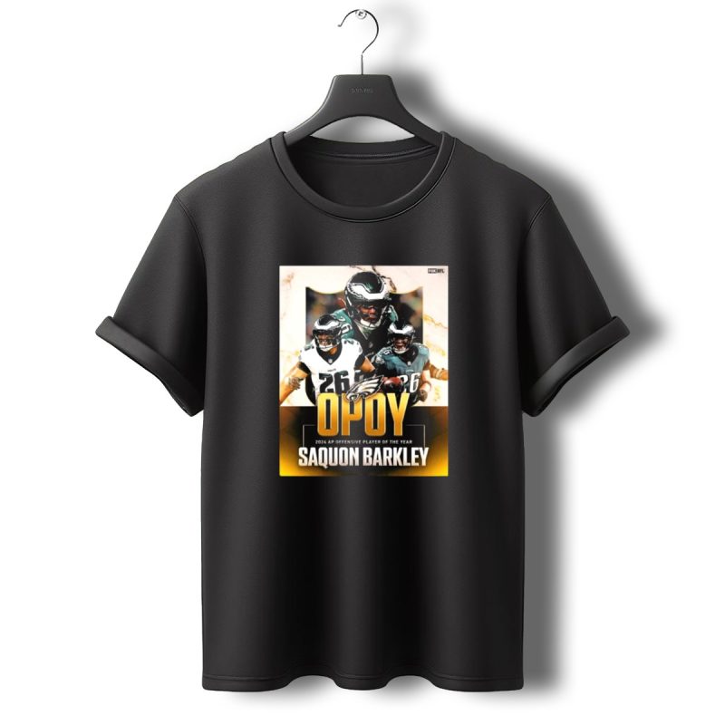 Philadelphia Eagles Saquon Barkley Ap Opoy 2024 Offensive Player Of The Year T Shirt T Shirt 0 1