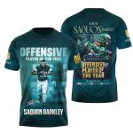Philadelphia Eagles Saquon Barkley Offensive Player Of The Year AOP T-Shirt