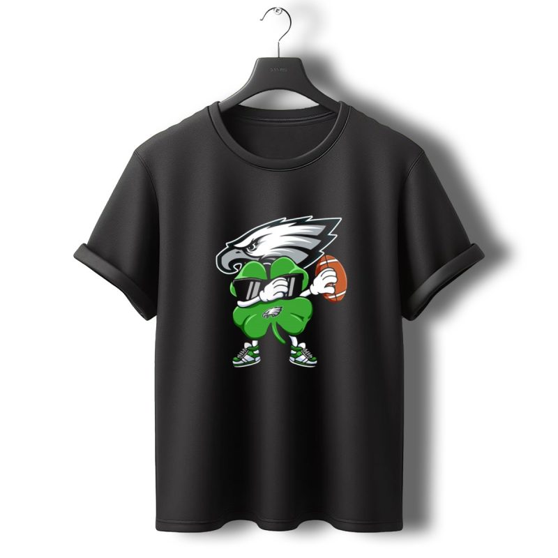 Philadelphia Eagles Shamrock Football Mascot T Shirt T Shirt 0 1